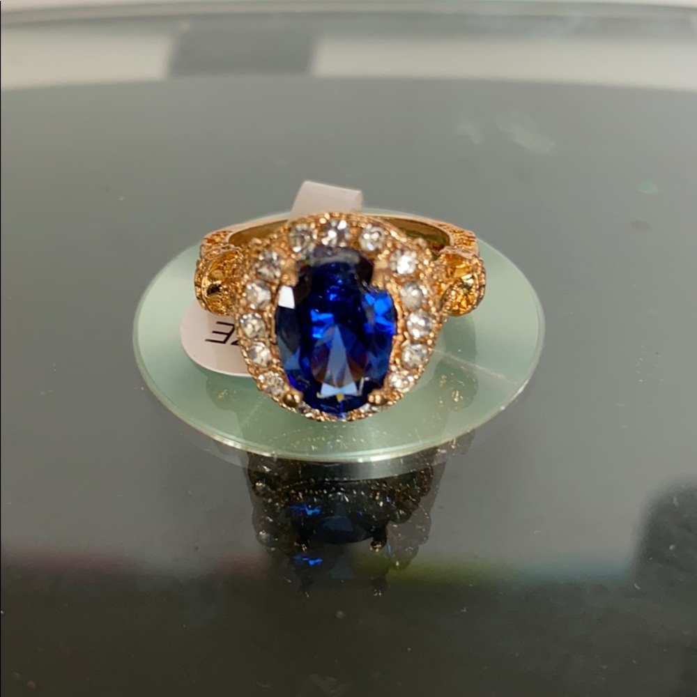 Sterling Gold Metal Topaz Ring